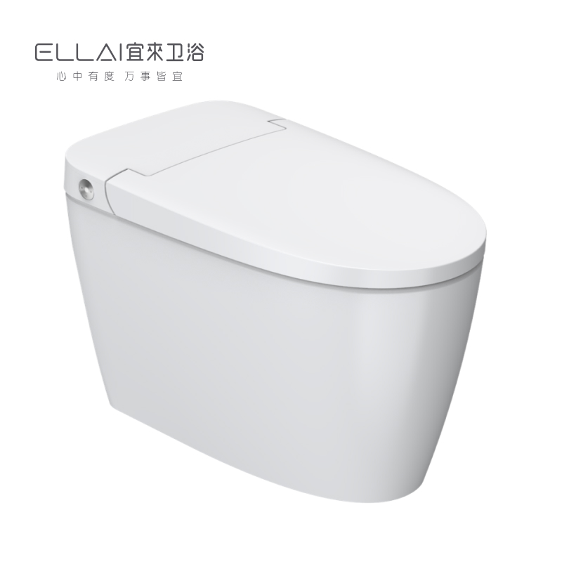 宜来卫浴轻智能抗菌加热座圈小户型自动冲水一体式马桶高清大图