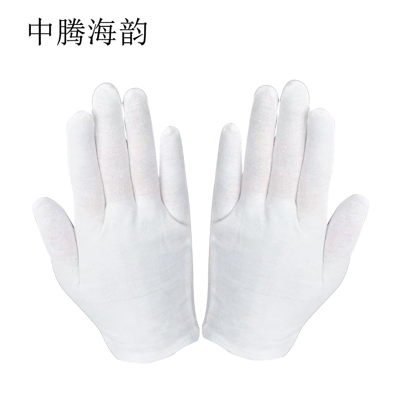 中腾海韵 纯棉加厚白手套 均码 套高清大图