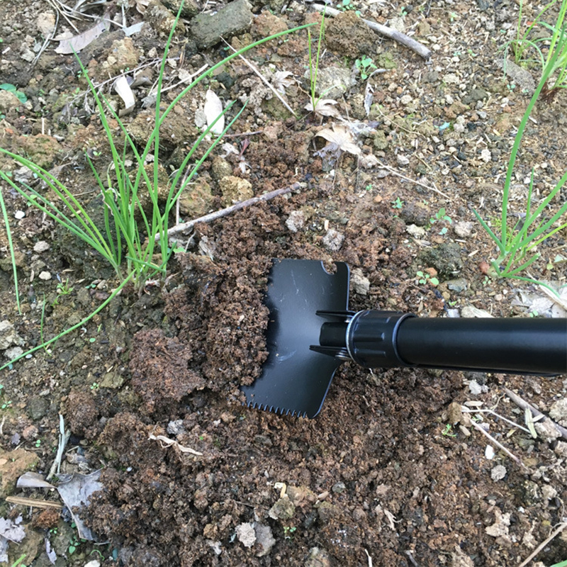 规格[全长41.5cm 折叠后16cm 5把]铁锹 多功能铲子折叠兵工铲多功能救援 多功能铲行军铲