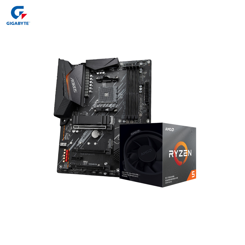 技嘉B550 AORUS ELITE主板+AMD锐龙5 3600X CPU