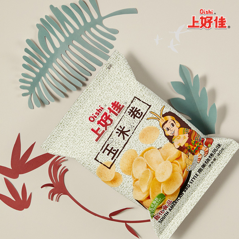 上好佳 玉米卷 40g 南美烧烤风味 怀旧休闲零食儿童膨化食品