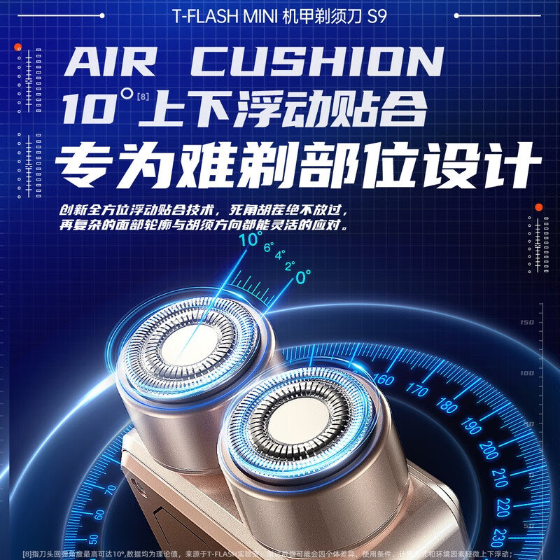 同诗旅行者双头高速剃须刀-S9复古棕高清大图