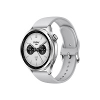 小米(MI)Xiaomi Watch S4 银色 智能手表 小米汽车su7钥匙 澎湃OS 2 心率血氧监测 男表女表智能手环
