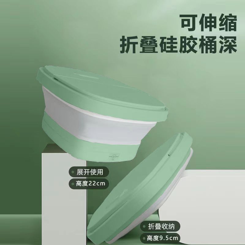 泰昌泡脚桶家用足浴盆养生恒温加热防漏电洗脚盆智能按摩多功能B1 TC-06ICB1青色高清大图