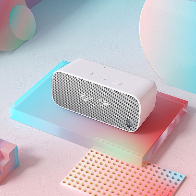 天猫精灵 IN糖智能音箱 白色 硬糖方糖蓝牙音响 AI闹钟 家用语音智能机器人