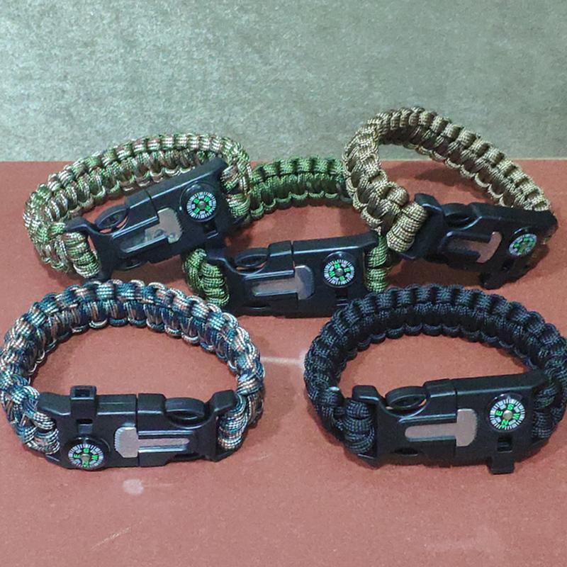 野外求生特种兵手链军规伞绳编织战狼2同款救生绳多功能战术手环1军绿