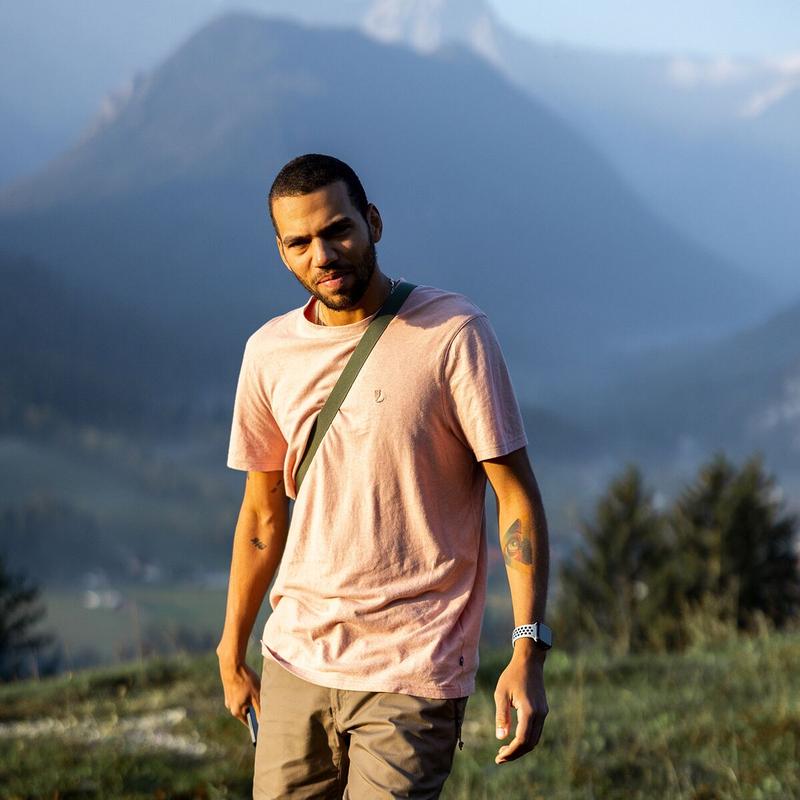 男士户外休闲T恤 自然有机棉麻混纺透气舒适款高清大图