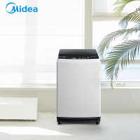 美的(Midea)MB100V31 10公斤大容量全自动洗脱一体波轮洗衣机 十年免清洗 水电双宽 品质电机 家用智利灰