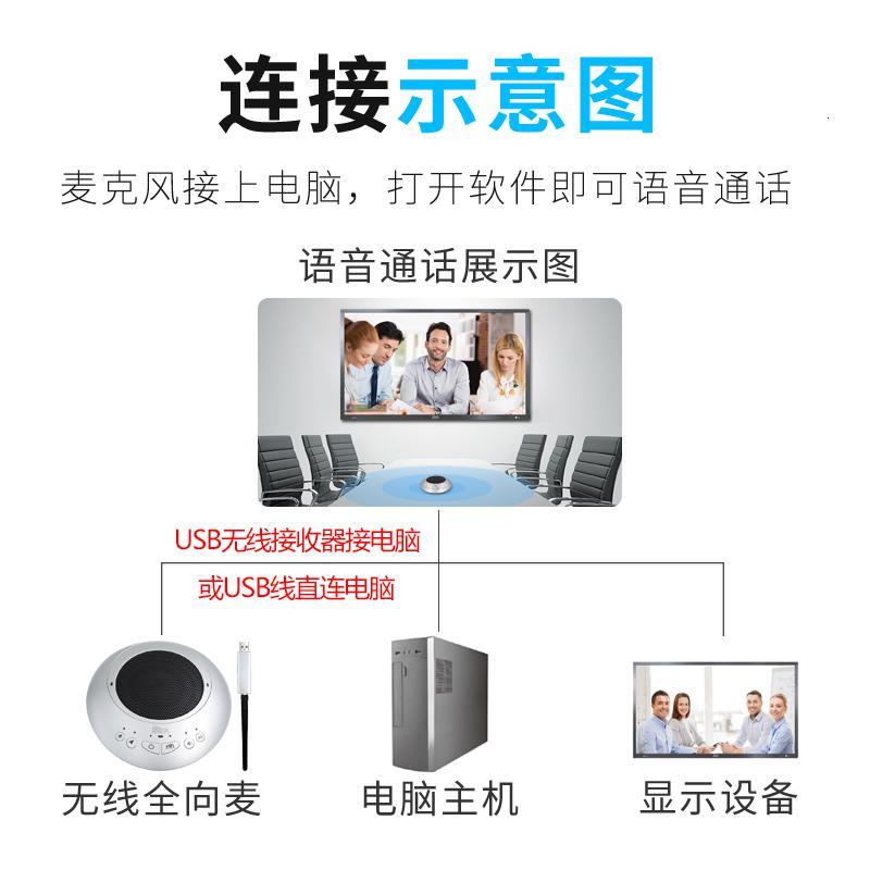 易视讯 YSX-NT890S视频会议全向麦 话筒麦克风 1.00 个/台 (计价单位:台) 银黑色