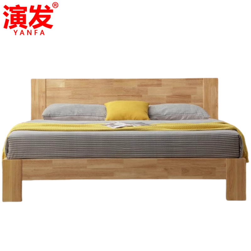 演发 实木床 150*200cm 张高清大图
