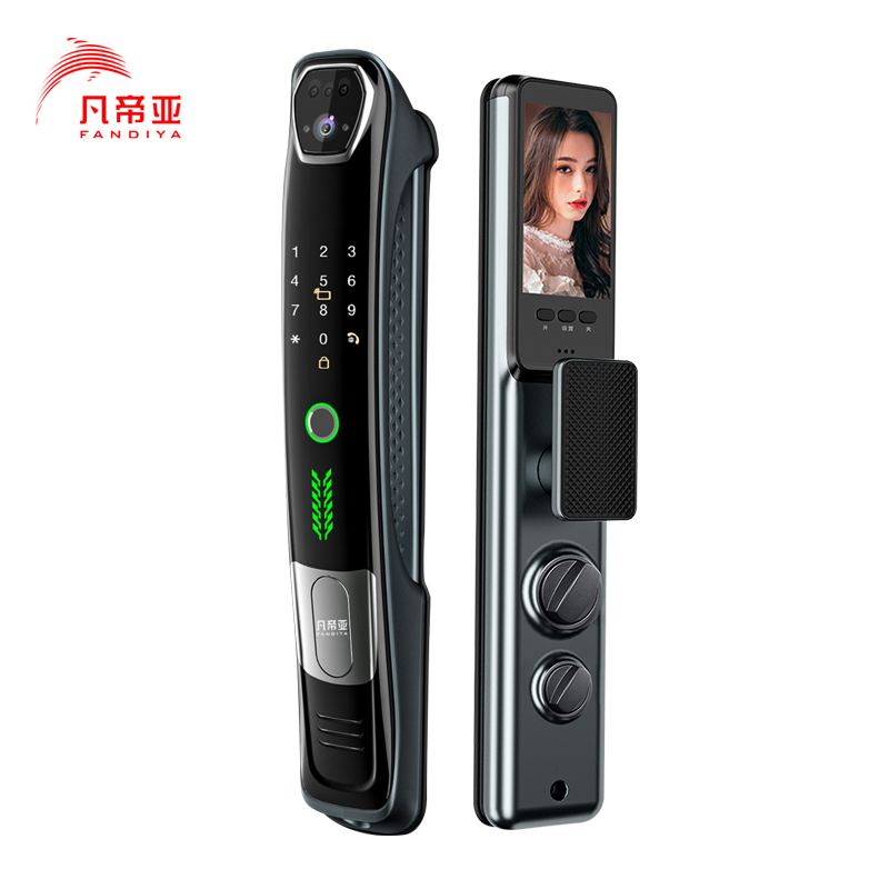 凡帝亚智能锁智能门锁FDY-R32 3D人脸识别,远程解锁,视频对讲、电子猫眼、移动侦测、抓拍照片、全自动开锁高清大图
