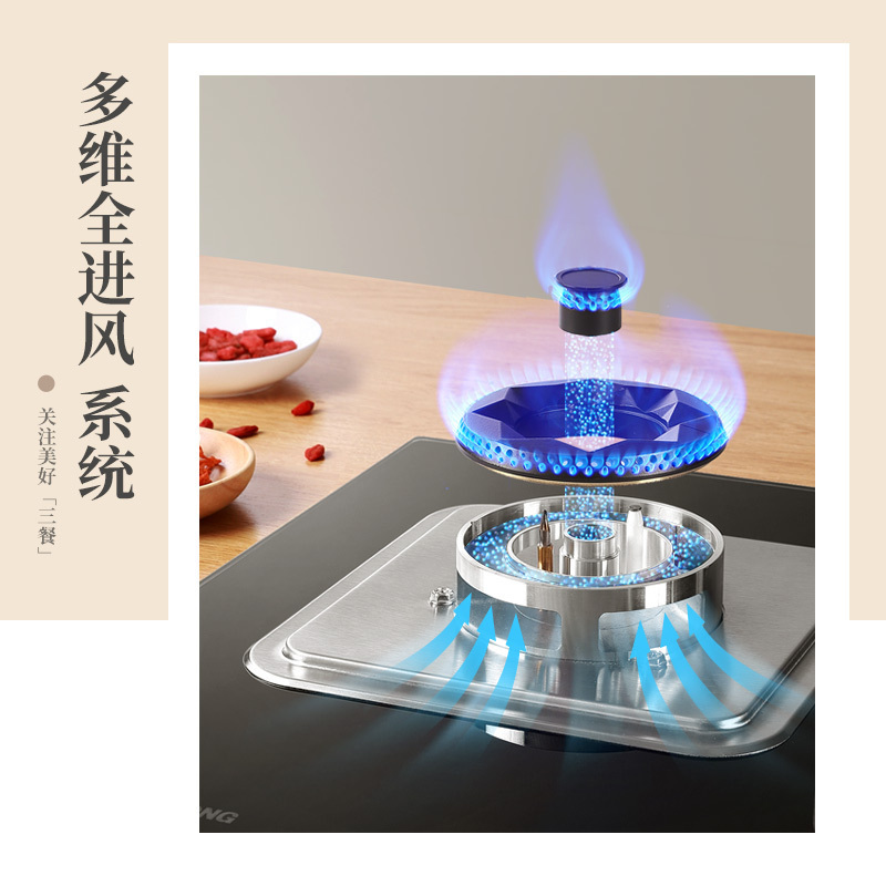 长虹C05燃气灶双灶家用5.2KW猛火灶台式嵌入式台嵌两用灶具-液化气高清大图