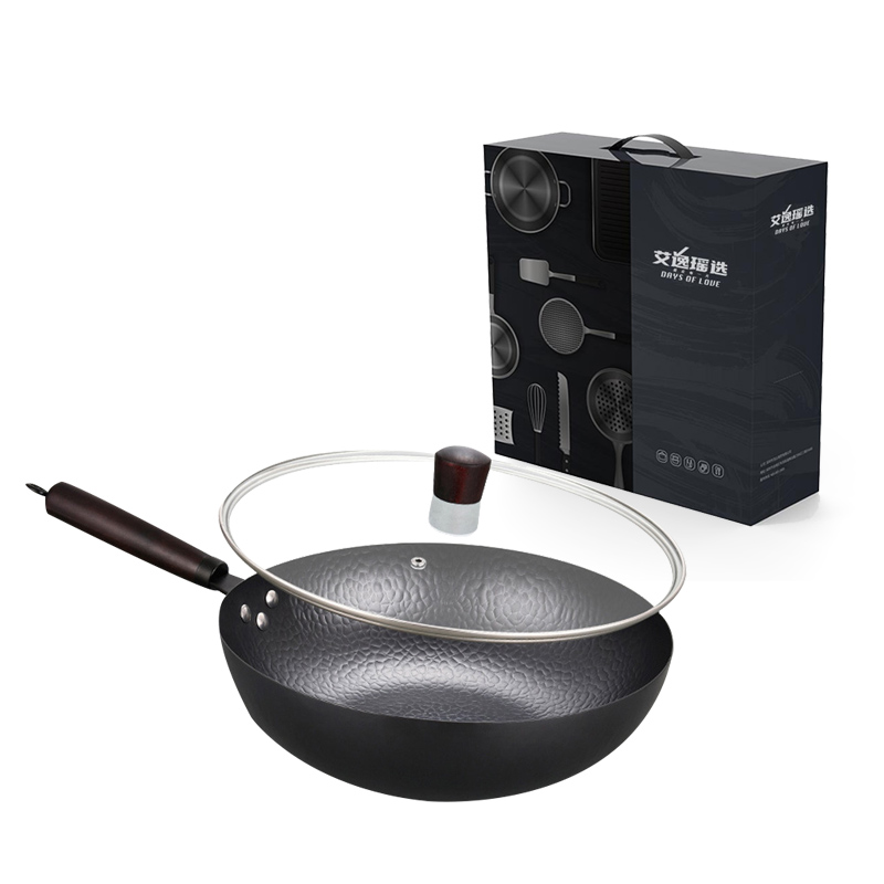 艾逸瑶选 吉纳维亚锻打锅炒锅(配盖)32CM CJ-21007