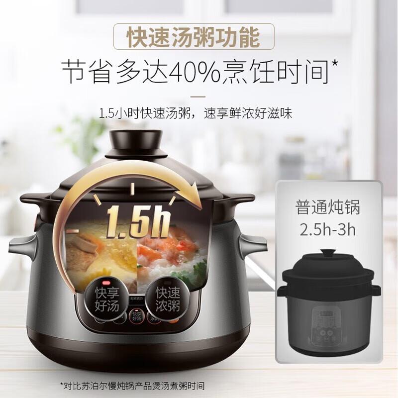 苏泊尔(SUPOR) TG40YC5 4L 600W 电炖锅 (计价单位:台) 灰色高清大图