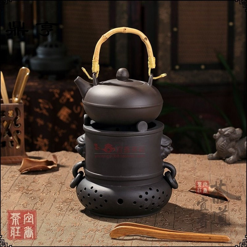 鼎亨酒精茶壶 煮茶炉 功夫茶壶烧水壶 酒精炉 煮茶器陶瓷茶壶套装