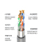 优诗提念YSTN-C6-57DPB 六类单屏蔽网线305.00 米/箱 (计价单位:箱)灰色