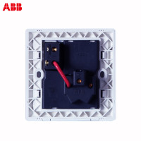 ABB开关插座 德逸雅白 一开三孔带开关16A带LED灯面板AE236