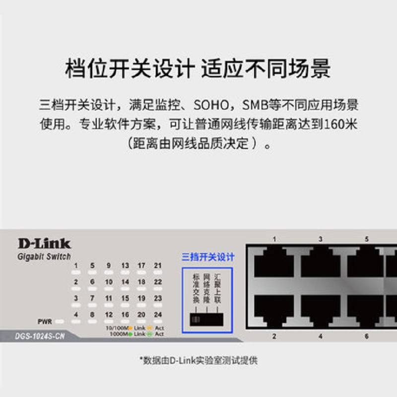 [精选]友讯(D-LINK)DGS-1024S-CN 24口千兆 网络交换机企业交换器