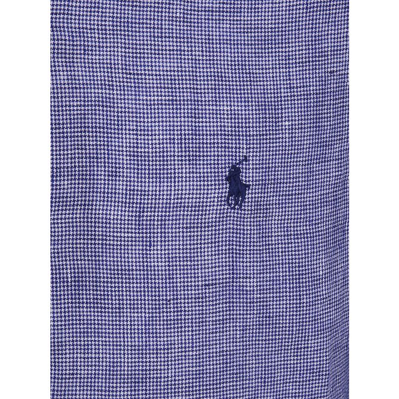 Polo Ralph Lauren纯亚麻长袖运动衬衫男透气休闲商务工装衬衫高清大图