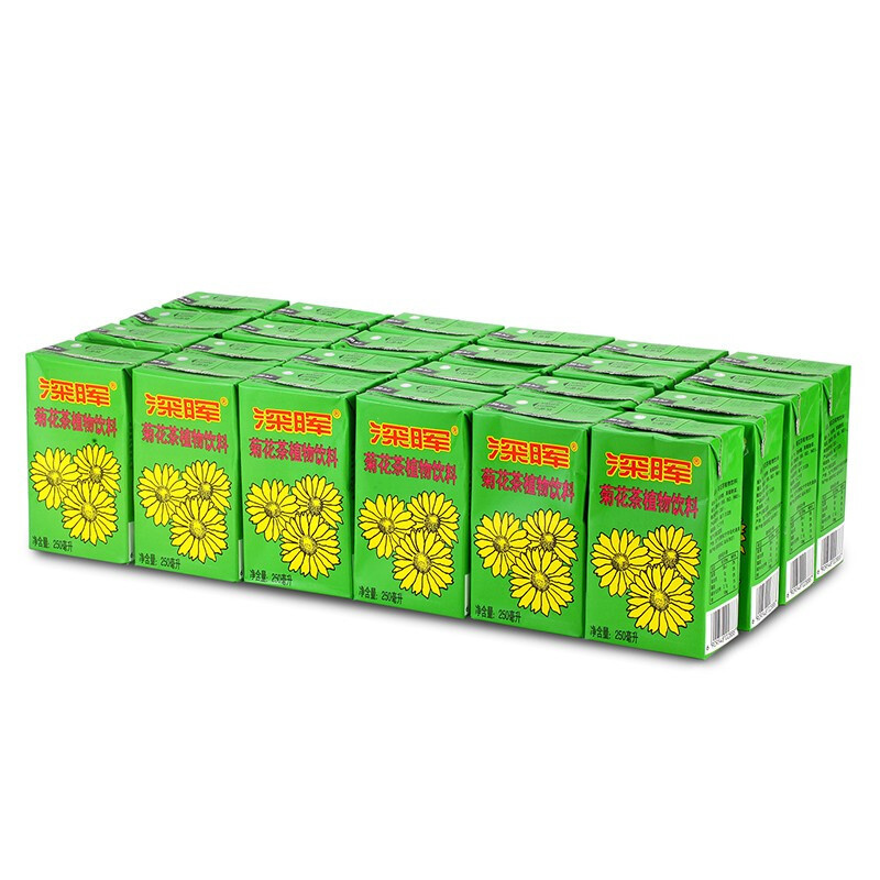 [旧货清仓]深晖菊花茶饮料整箱250ml*24盒装 夏季清凉解渴植物凉茶高温补贴福利
