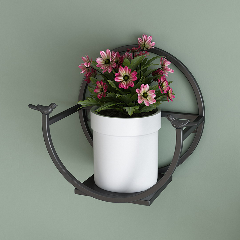 皇豹客厅壁挂式花架挂壁挂墙上餐厅墙面花盆架子墙壁装饰置物架花架