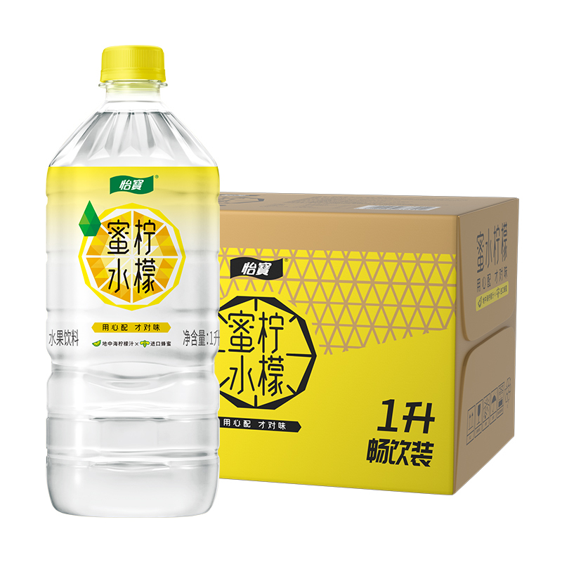 怡宝蜜水柠檬果味饮料1000ml*6瓶畅饮装整箱进口蜂蜜清爽饮料高清大图