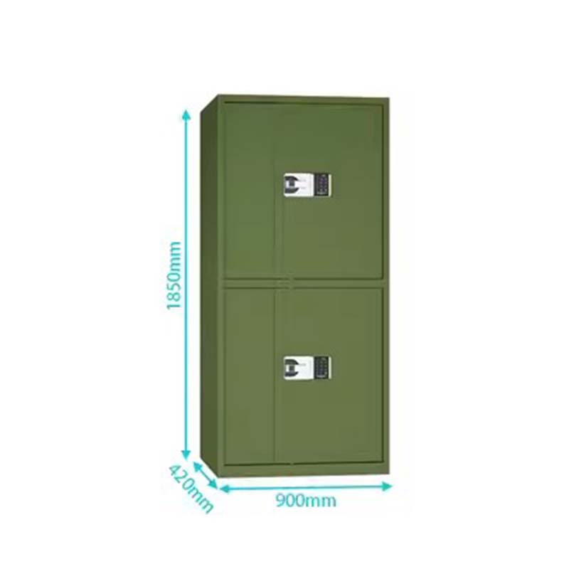 DXBG军绿色保密柜电子密码文件柜保险柜国保指纹锁分体资料档案矮柜通双节保密柜(国保锁)高清大图
