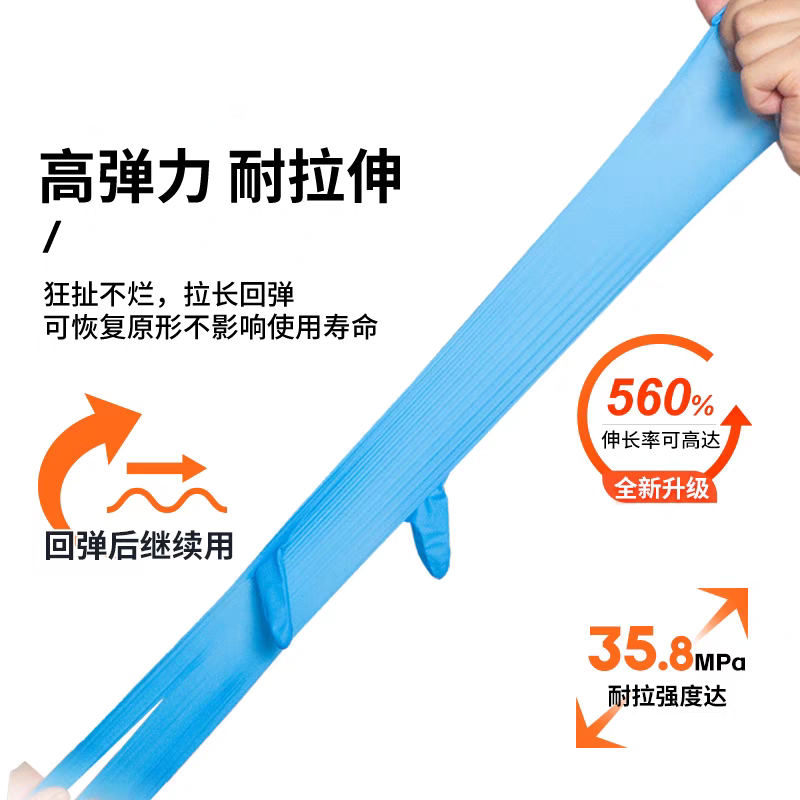 蓬展给力 实验室一次性手套均码 蓝色 盒高清大图