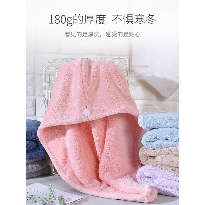 干发帽女超吸水速干加厚干发巾包头毛巾帽吸水干发浴巾冒 三维工匠 钴蓝色高清大图