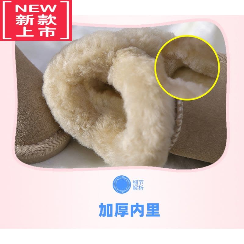 可莉允儿童雪地靴冬季新款女童棉鞋软底大棉宝宝短靴加绒加厚雪地棉图片