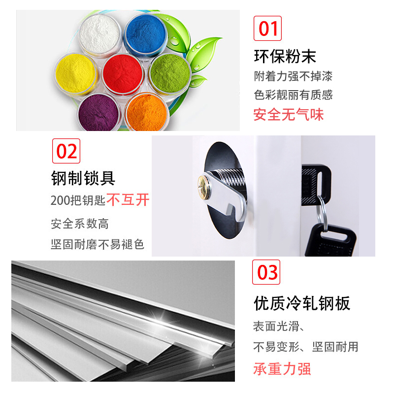 苏美特文件柜办公柜钢制铁皮柜资料柜财务档案柜凭证柜灰白中二斗