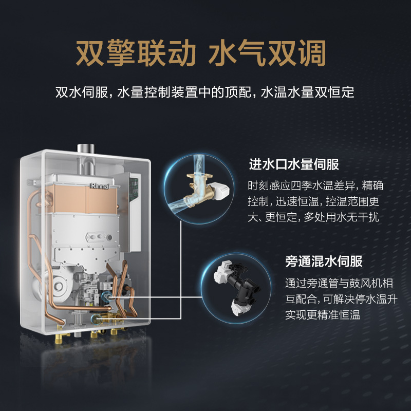 Rinnai/林内 锐逸系列 20升 零冷水燃气热水器天然气防冻 RUS-R20E86FRF