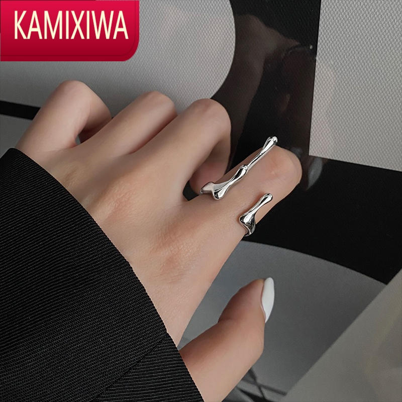 KAMIXIWA不规则液态熔岩开口戒指女ins小众设计高级感2022年新款食指指环