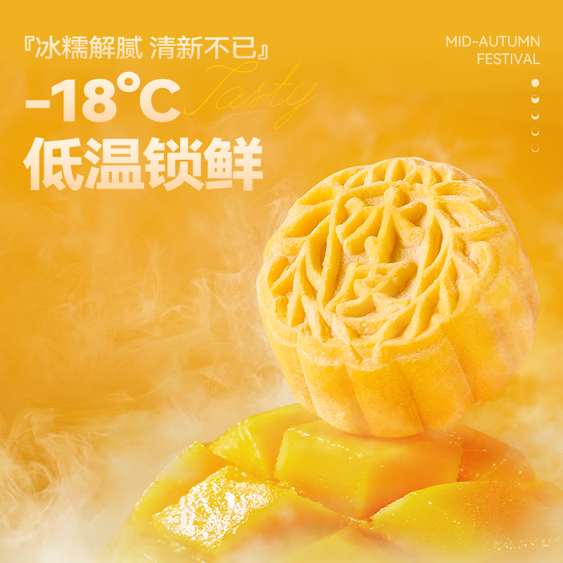 榴芒一刻组合冰皮月饼600克(100克*6枚)中秋送礼[送榴莲饼含礼品袋]高清大图