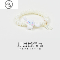 JiMi玉桂狗小肠发圈可爱头绳女生皮筋森系简约扎头马尾皮套发绳发饰 白色 均码