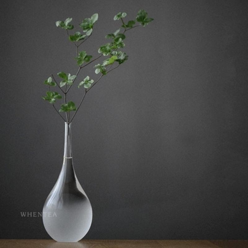 云雾玻璃a款日式云雾禅意花瓶玻璃透明花器水养插花家居客厅茶道摆件