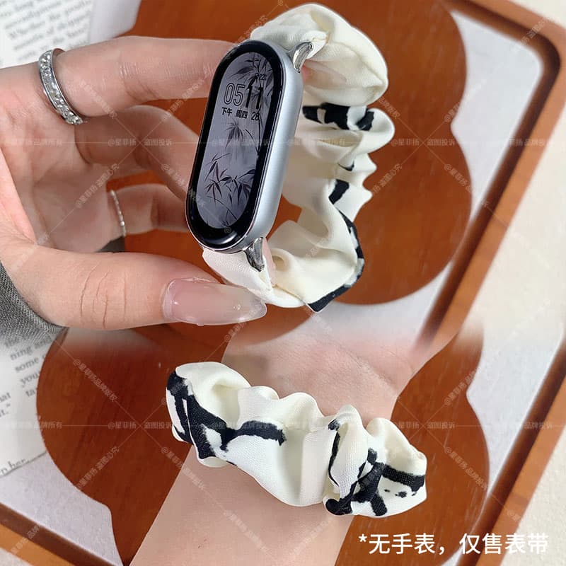 适用小米手环10表带大肠发圈手腕带9/8/7/6/5/4/3代NFC通用替换带智能配件小众高级感十九带新国风个性3264高清大图