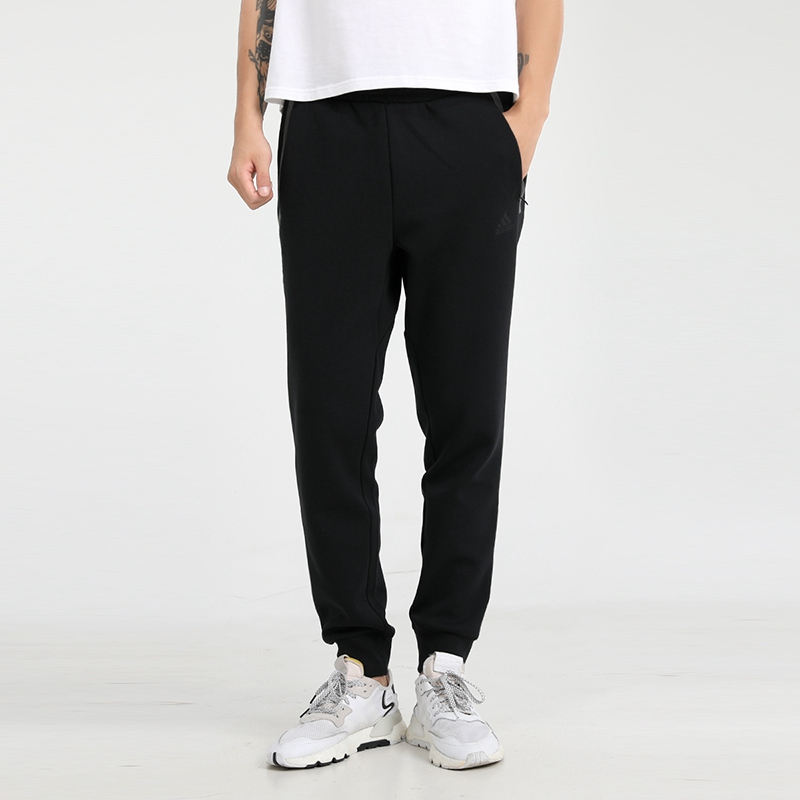 Adidas/阿迪达斯 男式跑步训练休闲健身舒适透气休闲针织长裤GM4409