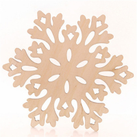 礼信 木质雪花3号杯垫 直径12cm