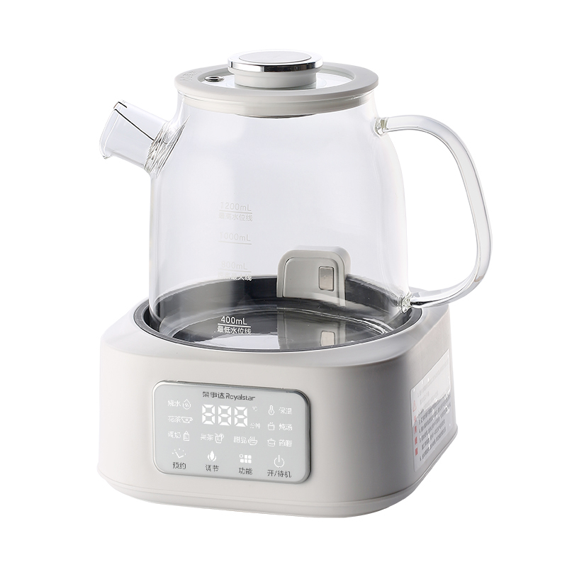 荣事达全玻璃养生壶恒温烧水壶办公室小型煮茶器YSH12F16