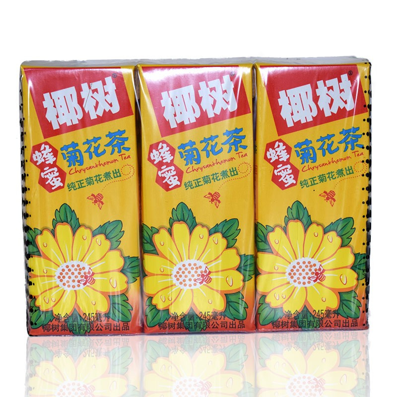 晋唐椰树蜂蜜菊花茶植物茶饮245ml24盒装箱