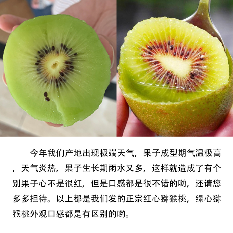 [苏鲜生]四川红心猕猴桃 6枚装 (单果50-70g小果) 猕猴桃奇异果 四川红心猕猴桃高清大图