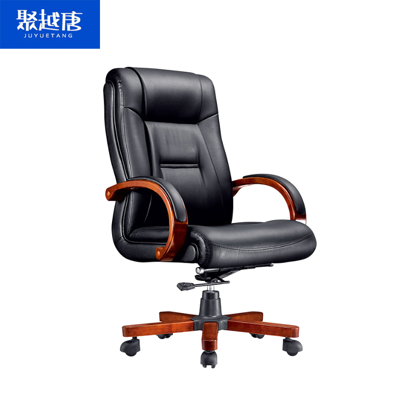 聚越唐（JUYUETANG） 办公班椅升降躺椅老板椅黑色皮椅 500*520*1200mm 把