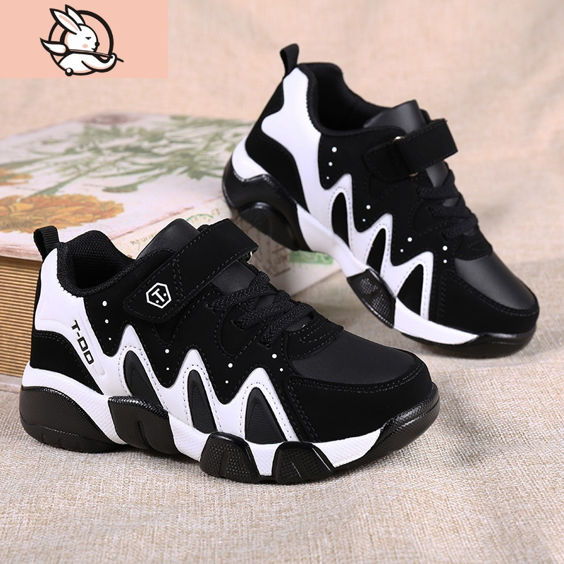 huayangtu9儿童鞋子秋冬4皮面防水5男童运动鞋6中大童7休闲8男孩10岁