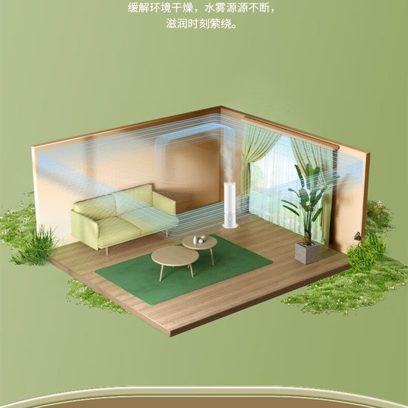 荣事达(Royalstar)加湿器家用大容量水箱加水卧室办公室多功能喷雾净化器 6L RS-V60F高清大图