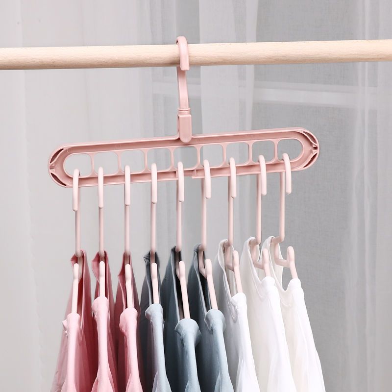 同款多功能衣架九孔防滑整理收纳神器旋转晾衣架