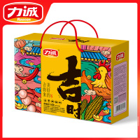 力诚[吉时]年货节新春红色礼盒肉类零食卤味零食 730g[8款产品]