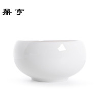 鼎亨 白瓷茶洗茶渣斗简约家用洗杯洗笔洗小茶杯碗功夫茶具配件