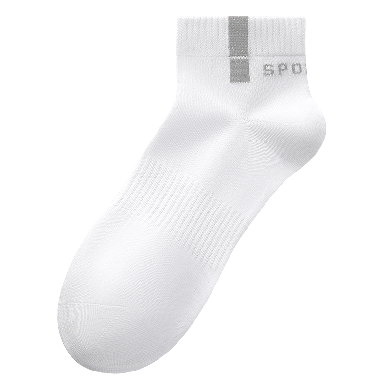 恒源祥大码男袜46纯棉短袜白色袜子男士吸汗防臭超大加肥加大春夏高清大图
