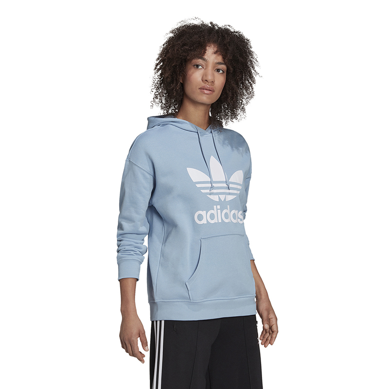 adidas阿迪达斯三叶草卫衣女装春秋季新款连帽运动套头衫h33585